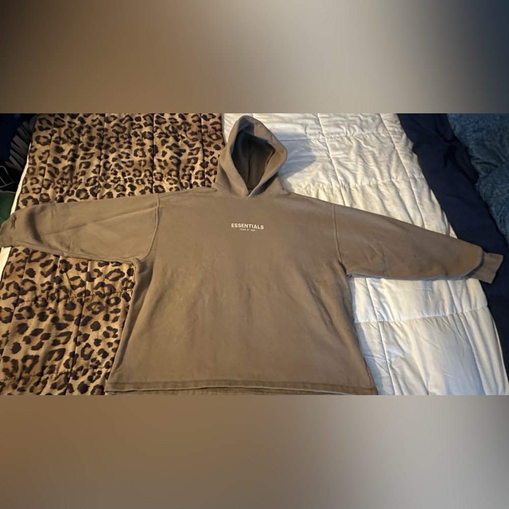 Fear of God Essentials Hoodie in Taupe (SS21, Unisex)